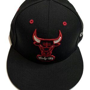 Chicago Bulls‎ Snapback Hat Black Wool Baseball Cap New Era 9Fifty Windy City